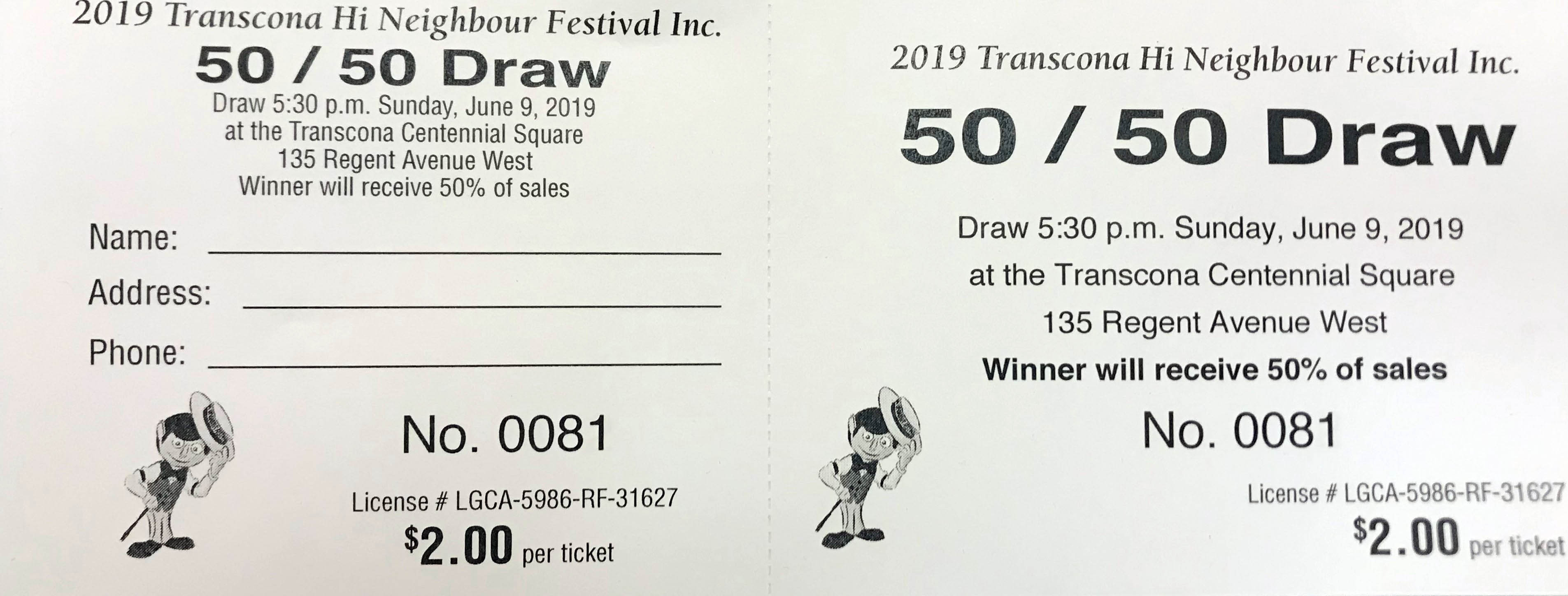 50/50 Draw | Transcona Hi Neighbour Festival Inc.